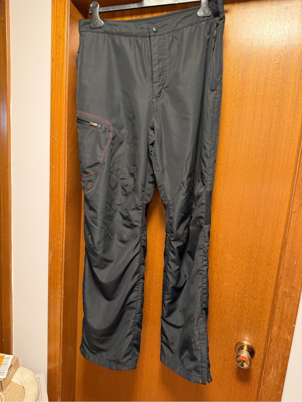 lululemon athletica Black Men's Lightweight Jogger Pants with Red Stitching